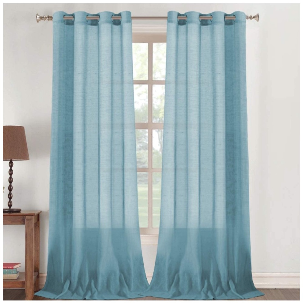 NWT linen texture grommet top curtain panels